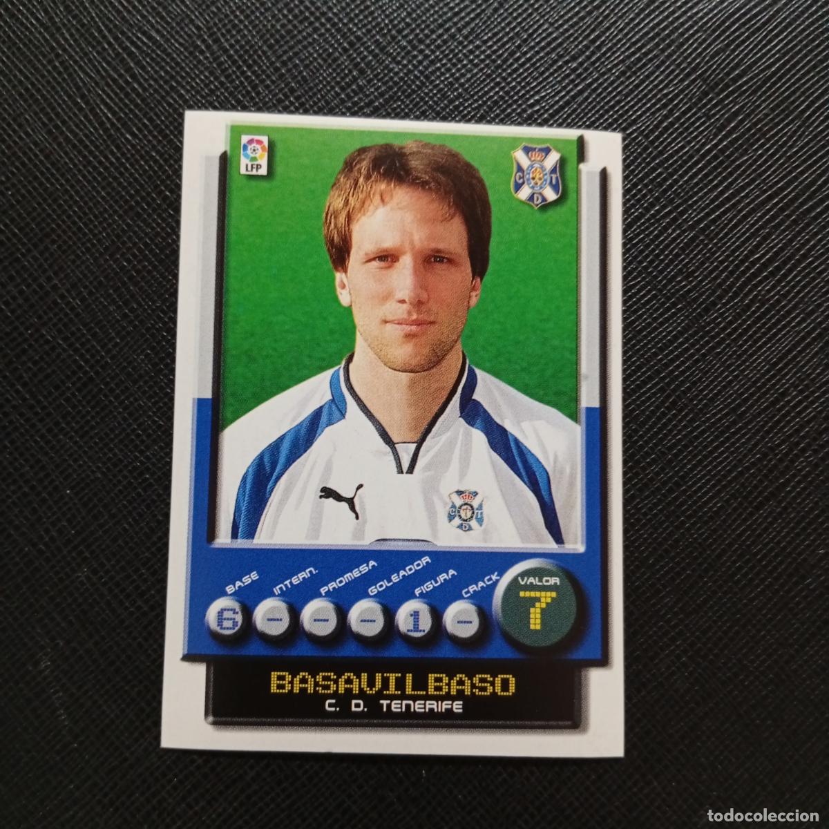 Cromos de F&uacute;tbol: 307 BASAVILBASO TENERIFE PANINI 2001 2002 CROMO FUTBOL 01 02 LIGA - SIN PEGAR - A208 PG154