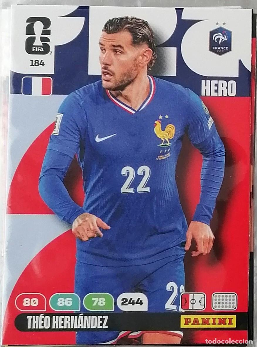 Cromos de F&uacute;tbol: 184 THEO HERNANDEZ Hero World Cup 2026 Adrenalyn XL Panini