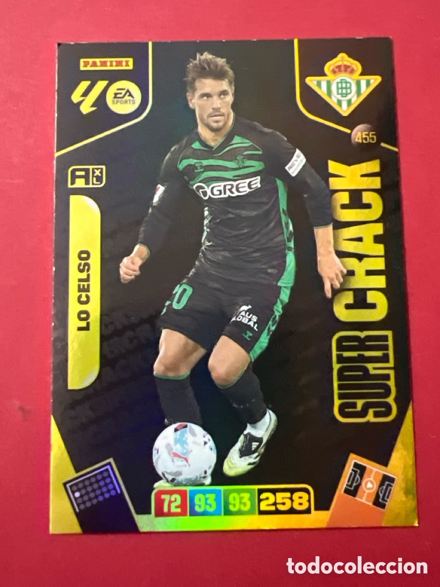 Cromos de F&uacute;tbol: C222. Cromo Adrenalyn XL. 2025 2026. 25 26 Lo Celso. Betis Super Crack N &ordm; 455