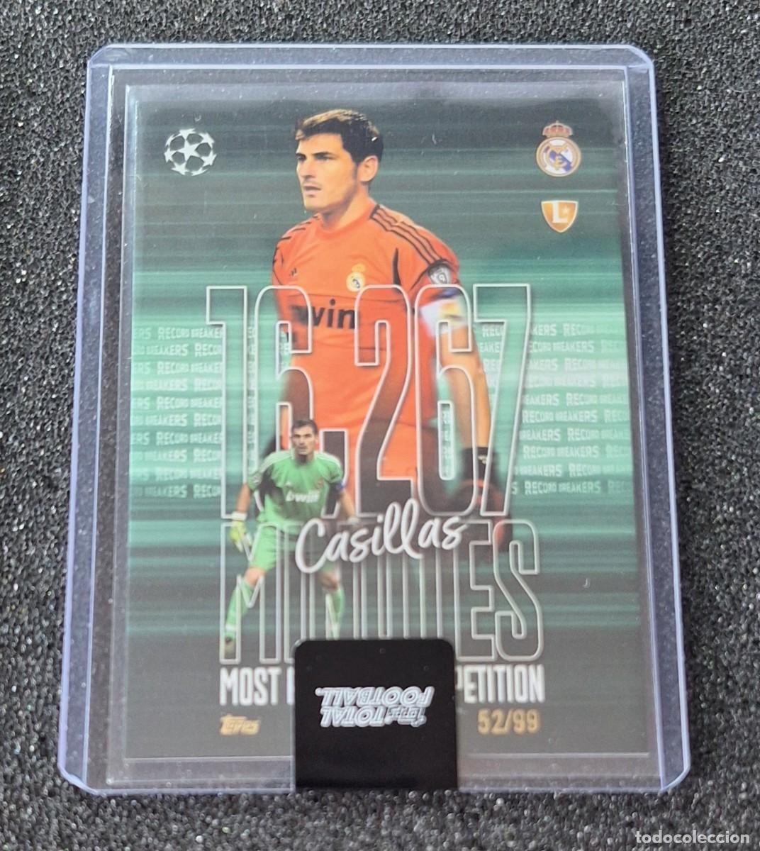 Cromos de F&uacute;tbol: Iker Casillas Real Madrid Topps Total Football 52/99 Record Breakers