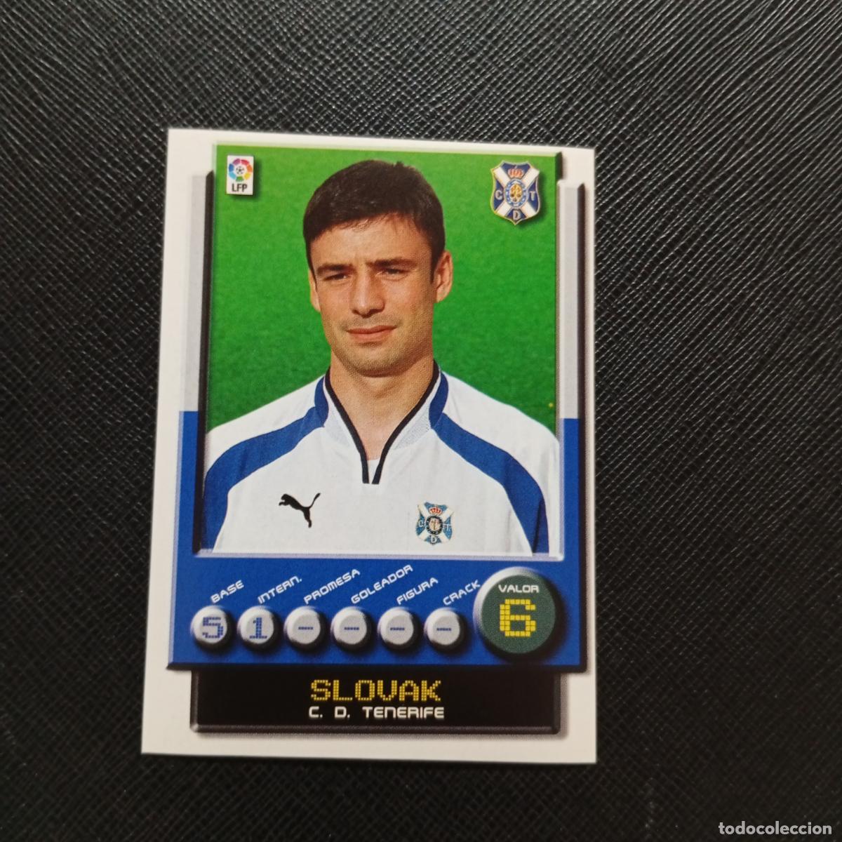 Cromos de F&uacute;tbol: 314 SLOKAV TENERIFE PANINI 2001 2002 CROMO FUTBOL 01 02 LIGA - SIN PEGAR - A208 PG154