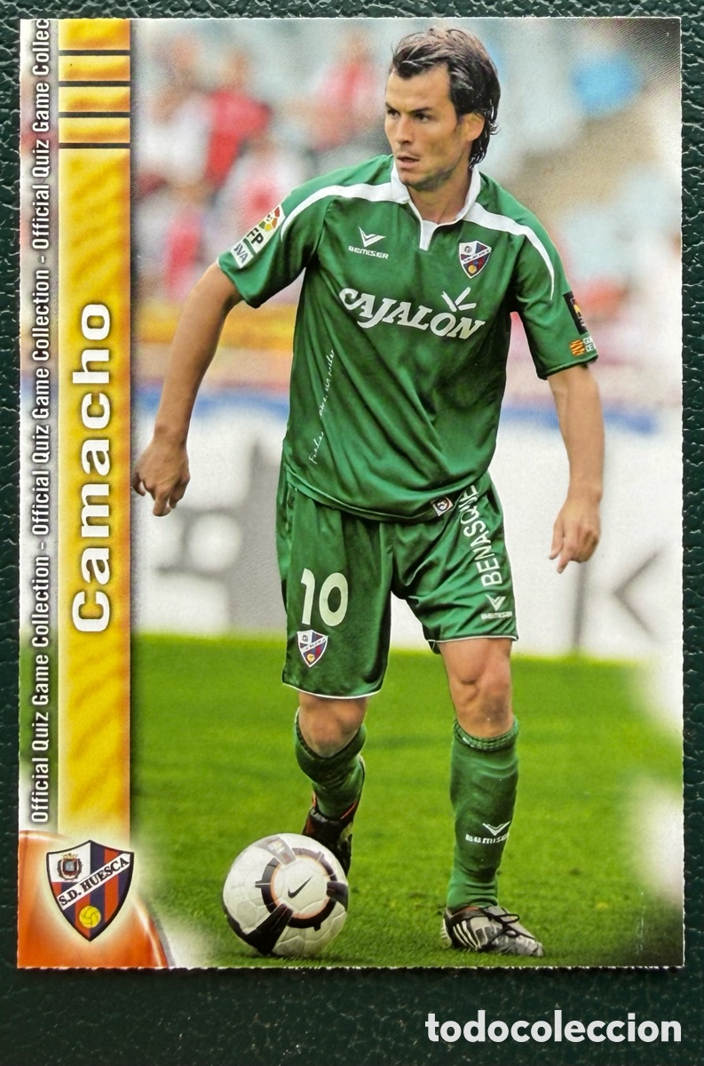 Football Stickers: 928 CAMACHO SD HUESCA FICHAS ALBUM MUNDICROMO 2009 2010 09 10