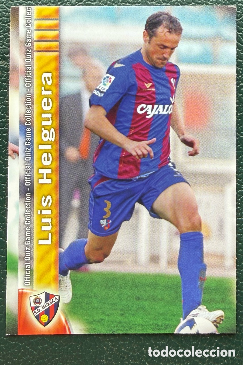 Football Stickers: 931 LUIS HELGUERA SD HUESCA FICHAS ALBUM MUNDICROMO 2009 2010 09 10