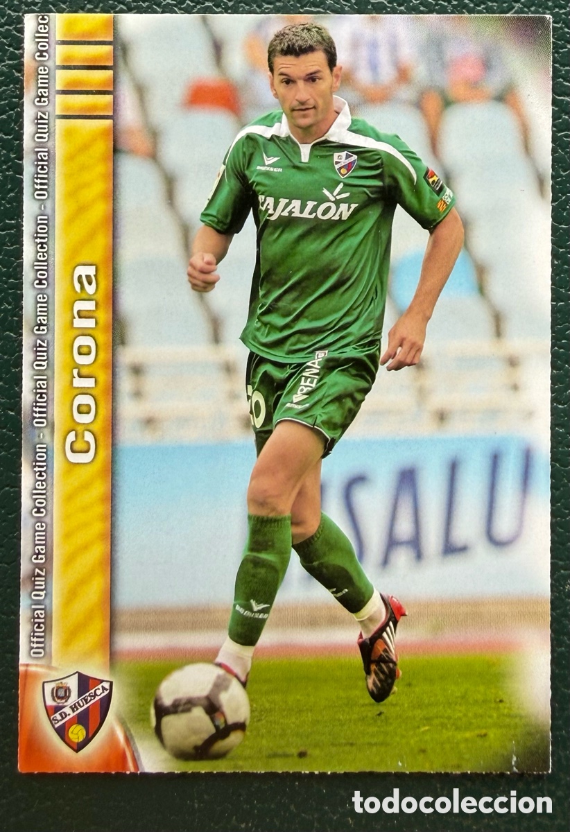 Figurine di Calcio: 933 CORONA SD HUESCA FICHAS ALBUM MUNDICROMO 2009 2010 09 10