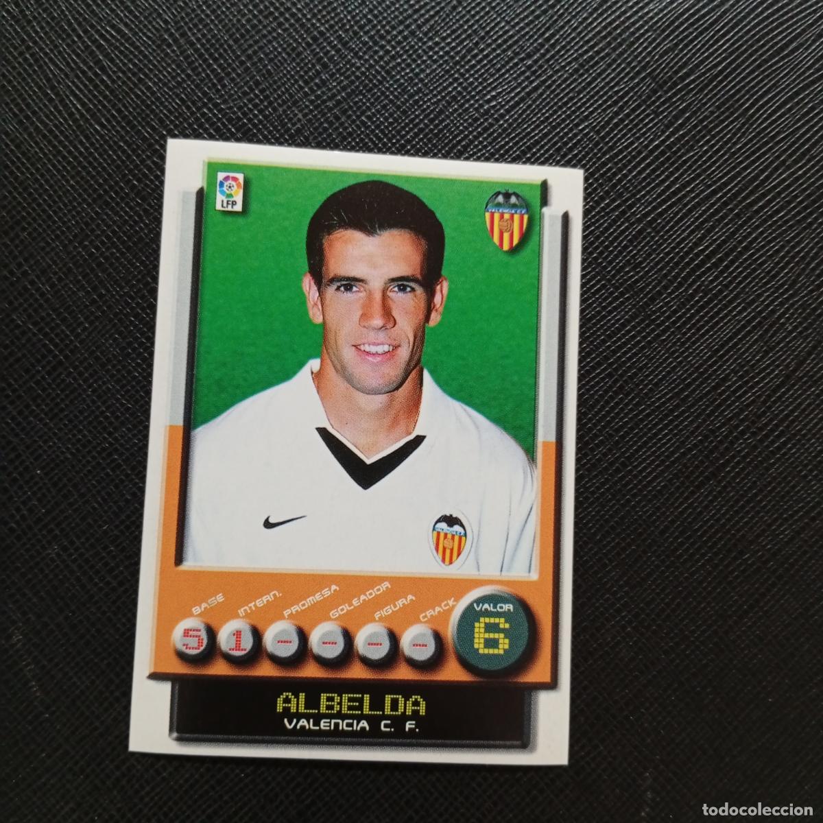 Cromos de f&uacute;tbol: 330 ALBELDA VALENCIA PANINI 2001 2002 CROMO FUTBOL 01 02 LIGA - SIN PEGAR - A208 PG163