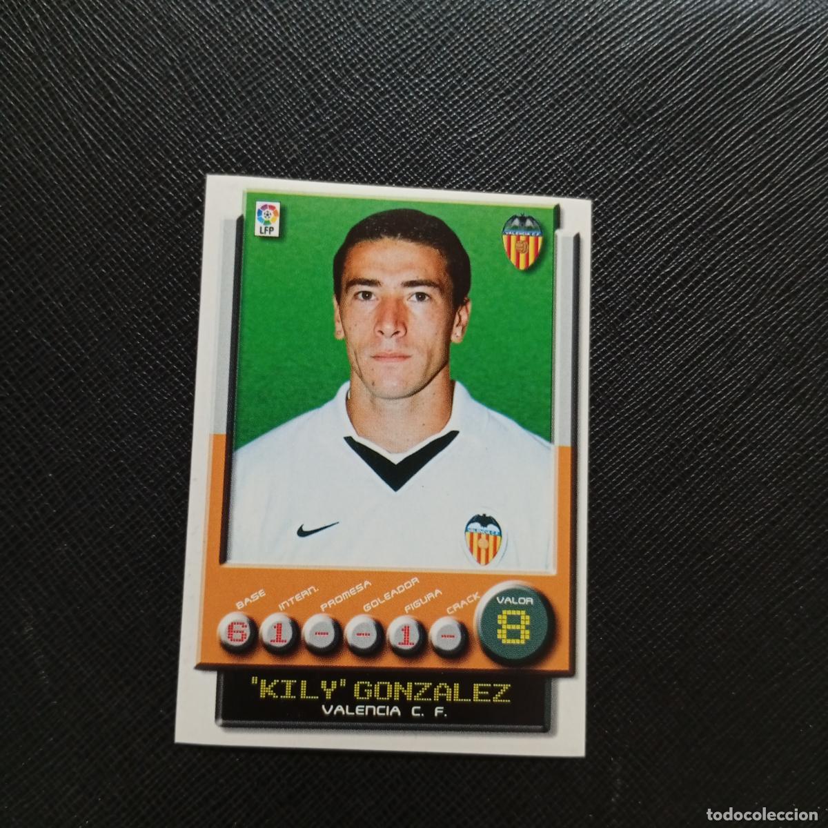Cromos de F&uacute;tbol: 335 KILY GONZALEZ VALENCIA PANINI 2001 2002 CROMO FUTBOL 01 02 LIGA - SIN PEGAR - A208 PG163