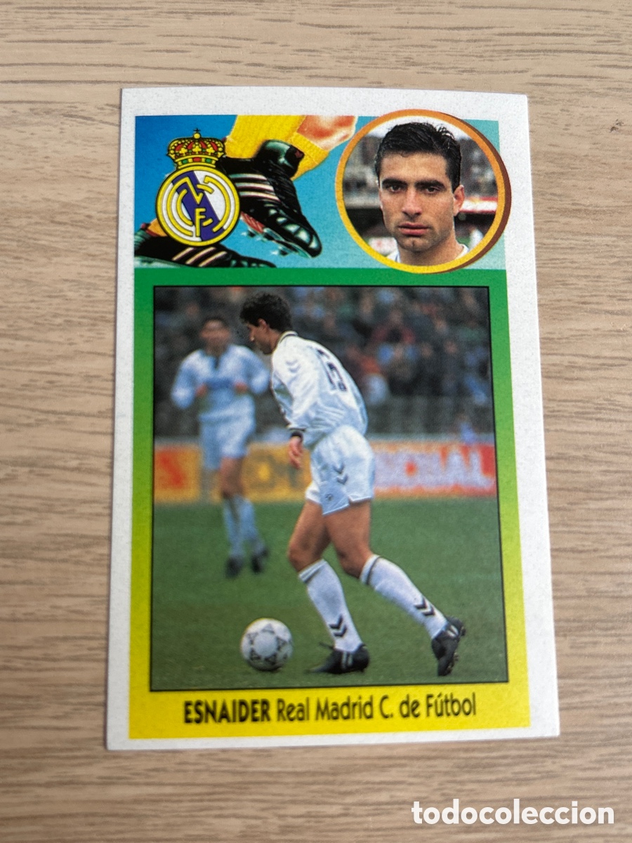 Cromos de F&uacute;tbol: ESNAIDER REAL MADRID BAJA LIGA ESTE 1993 1994 93 94 ADHESIVO NUNCA PEGADO SIN PEGAR