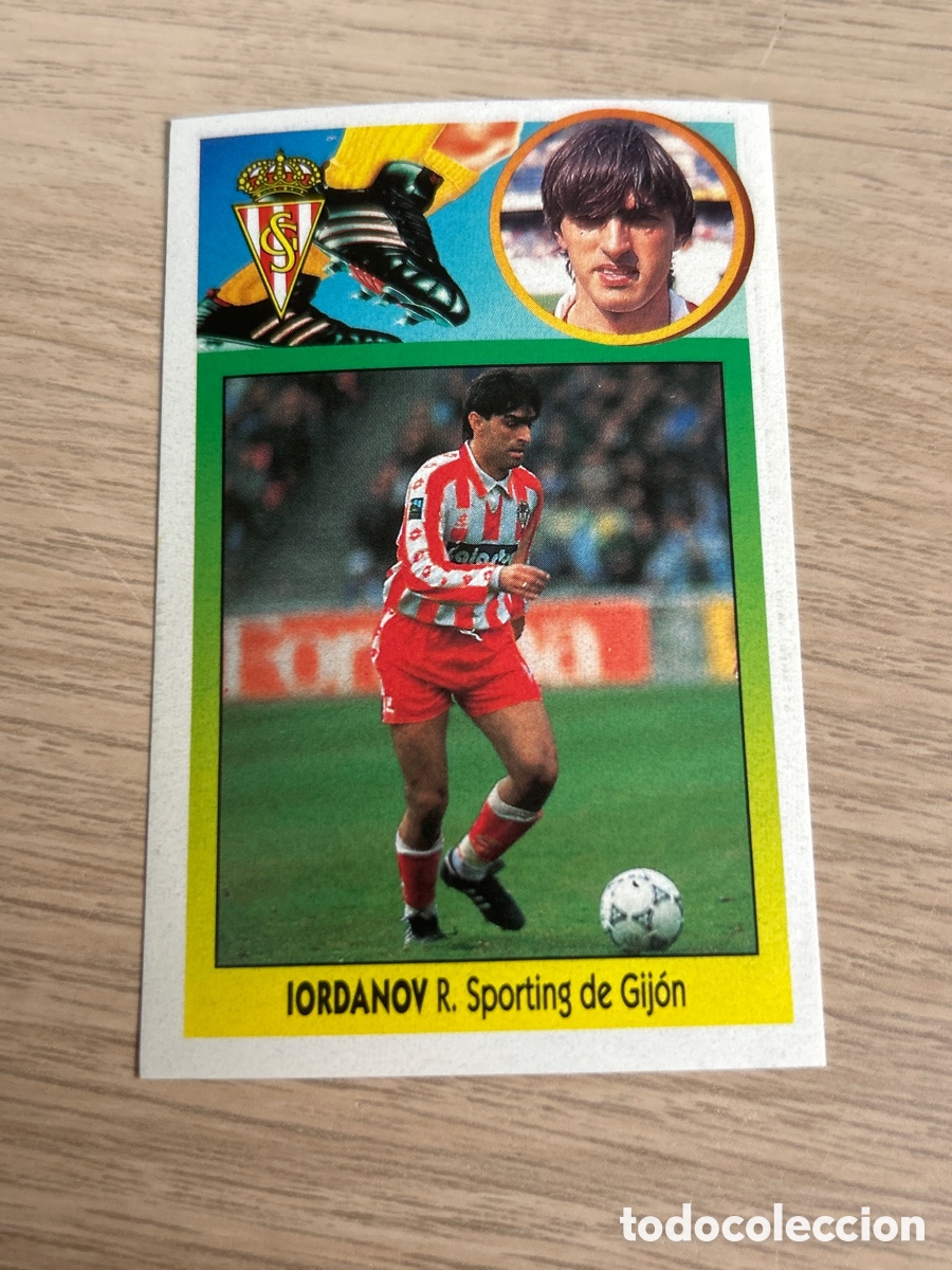 Fu&szlig;ball-Sticker: IORDANOV SPORTING GIJON BAJA LIGA ESTE 1993 1994 93 94 ADHESIVO NUNCA PEGADO SIN PEGAR