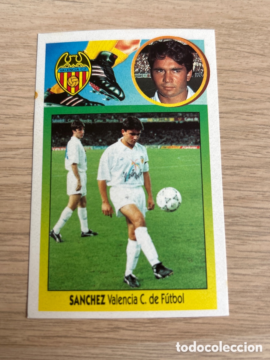 Fu&szlig;ball-Sticker: SANCHEZ VALENCIA BAJA LIGA ESTE 1993 1994 93 94 ADHESIVO NUNCA PEGADO SIN PEGAR