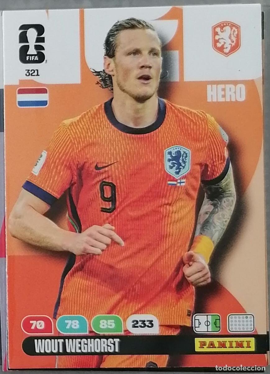 Cromos de F&uacute;tbol: 321 WOUT WEGHORST Hero World Cup 20522 CHRISTIAN ERIKSEN Hero World Cup 2026 Adrenalyn XL Panini