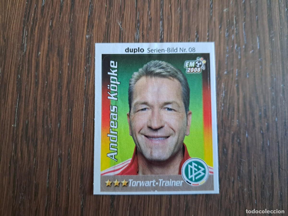 Cromos de F&uacute;tbol: cromo de futbol, duplo, serien bild n&ordm; 08, EM 2008. Andreas K&ouml;pke, Alemania.
