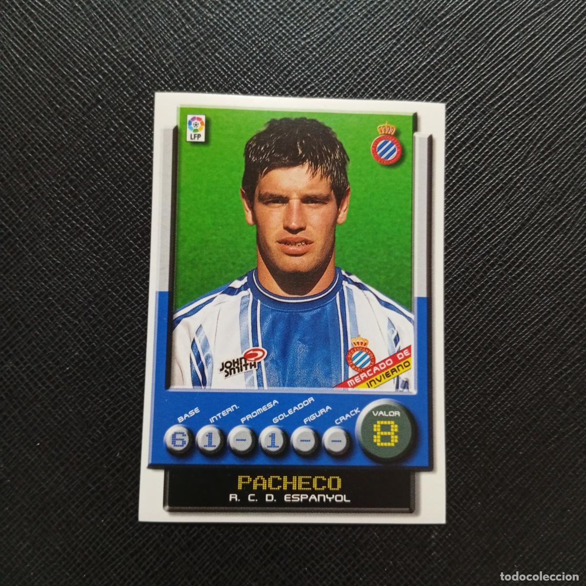 Cromos de F&uacute;tbol: 409 PACHECO ESPA&Ntilde;OL PANINI 2001 2002 01 02 - SIN PEGAR - A208 PG199 MERCADO DE INVIERNO