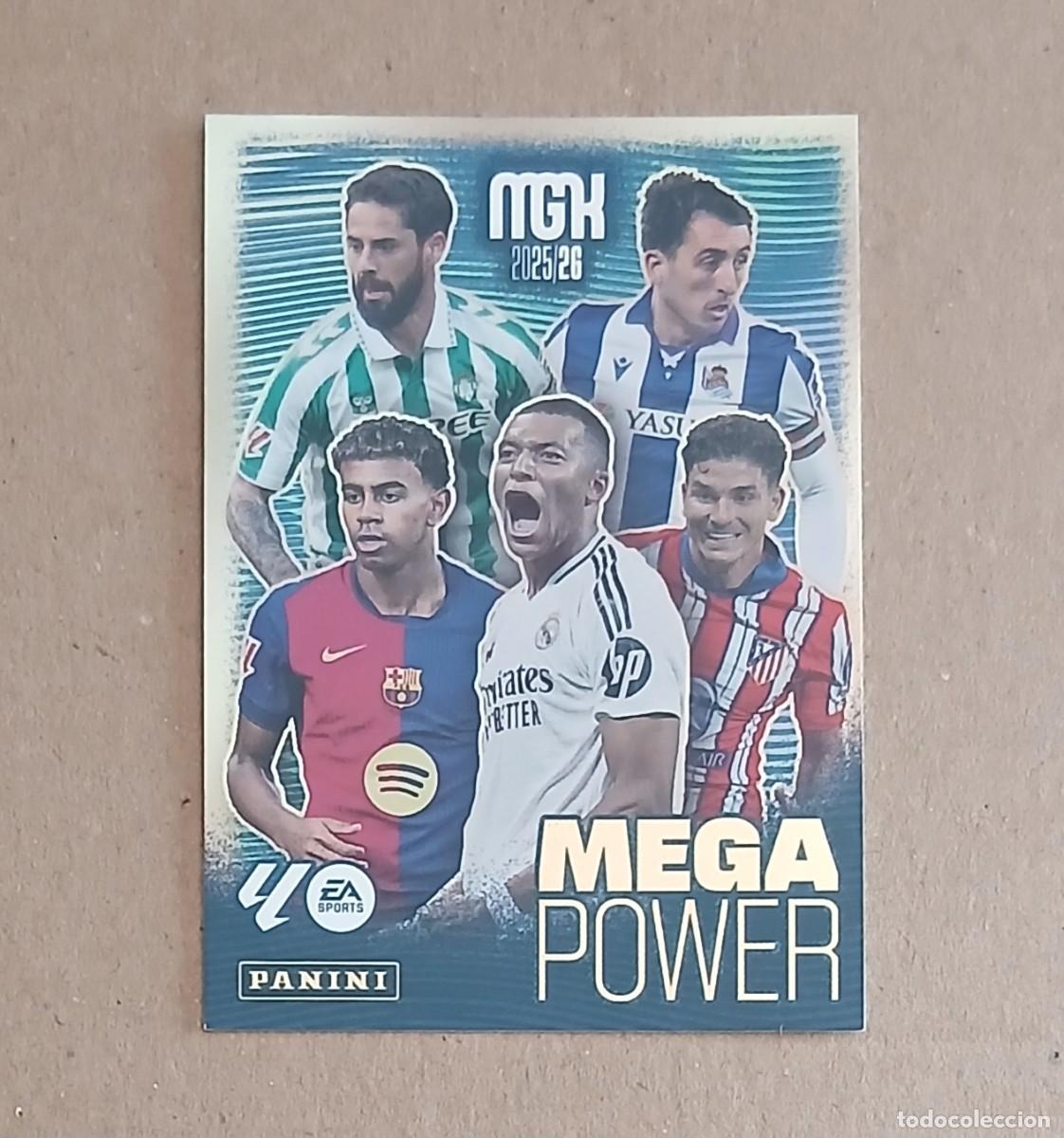Figurine di Calcio: CROMO n&ordm; 441 MEGAPOWER CON YAMAL MEGACRACKS 2025-2026 DE PANINI. Nuevo de sobre.
