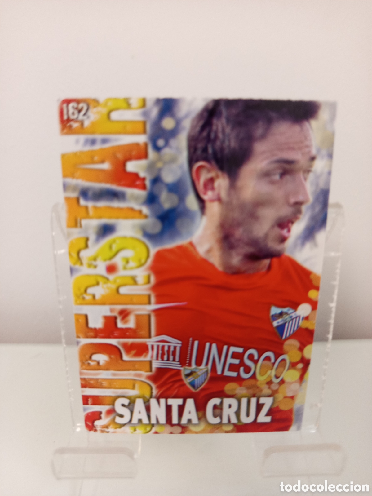 Cromos de F&uacute;tbol: ❇️ CROMO CARD ⚽ SANTA CRUZ M&Aacute;LAGA 162 SUPERSTAR FICHAS LIGA QUIZ GAME 2014 13 14 2013 MUNDICROMO ❇️