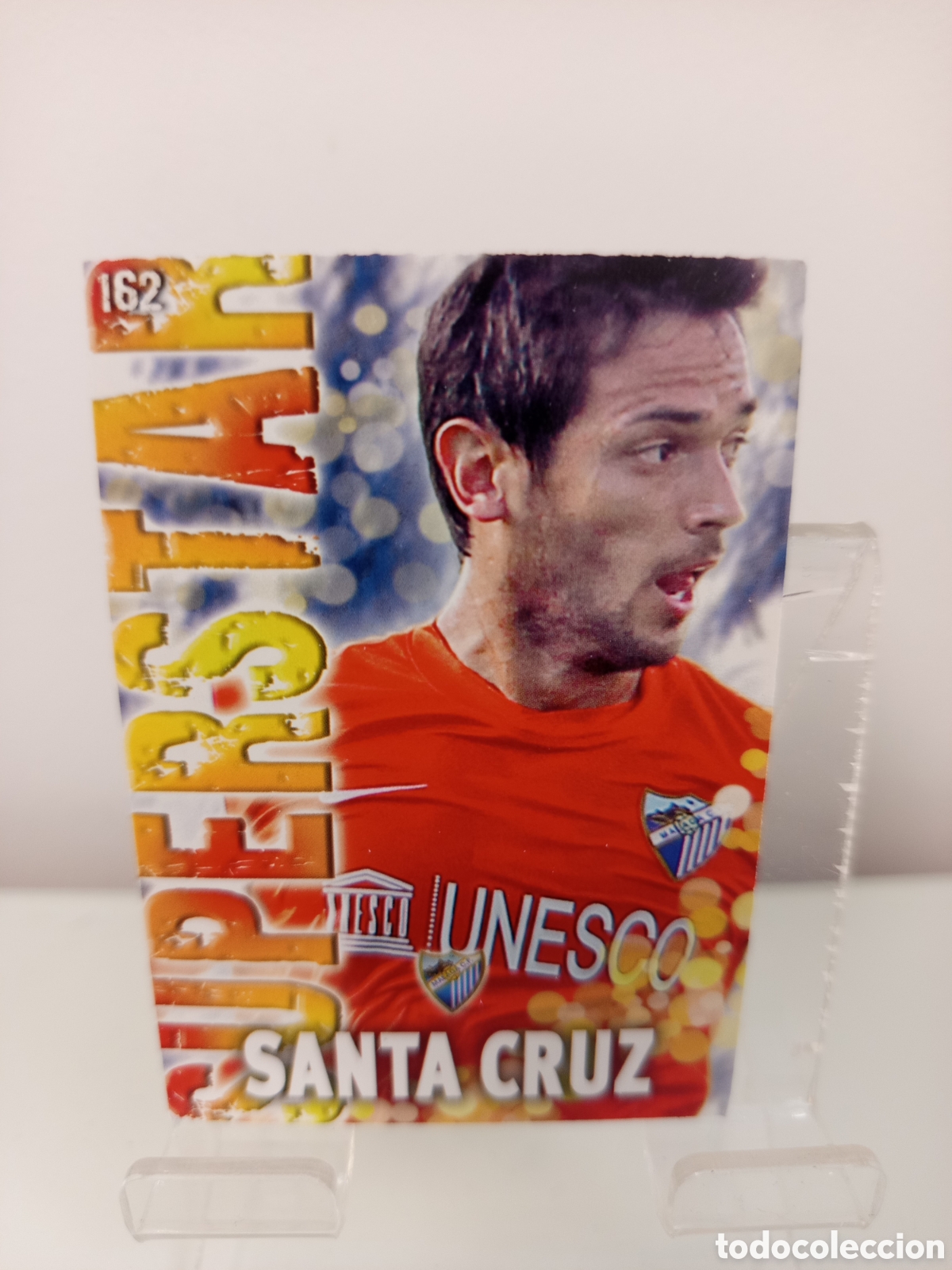 Cromos de F&uacute;tbol: ❇️ CROMO CARD ⚽ SANTA CRUZ M&Aacute;LAGA 162 SUPERSTAR FICHAS LIGA QUIZ GAME 2014 13 14 2013 MUNDICROMO ❇️