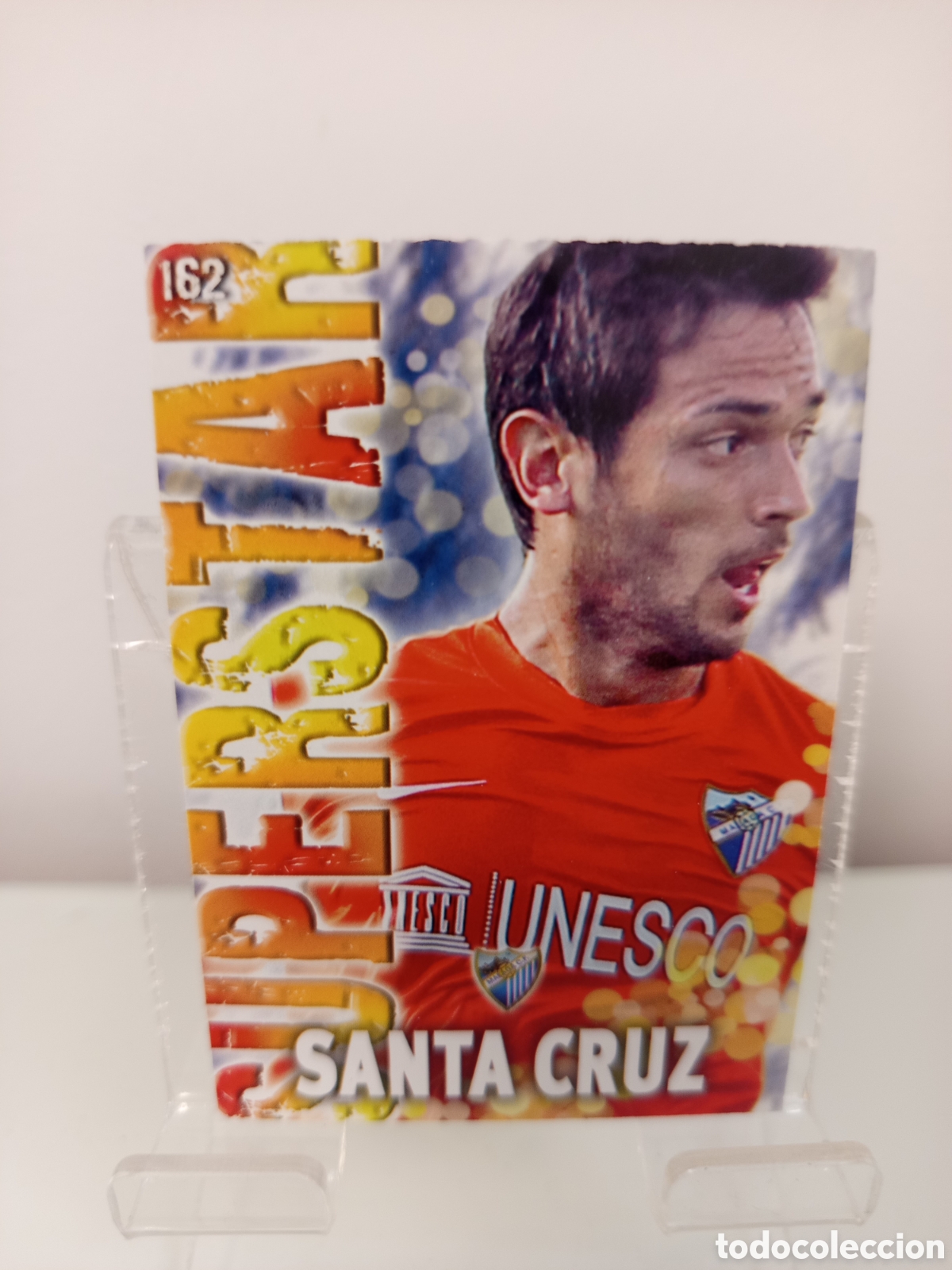 Cromos de F&uacute;tbol: ❇️ CROMO CARD ⚽ SANTA CRUZ M&Aacute;LAGA 162 SUPERSTAR FICHAS LIGA QUIZ GAME 2014 13 14 2013 MUNDICROMO ❇️