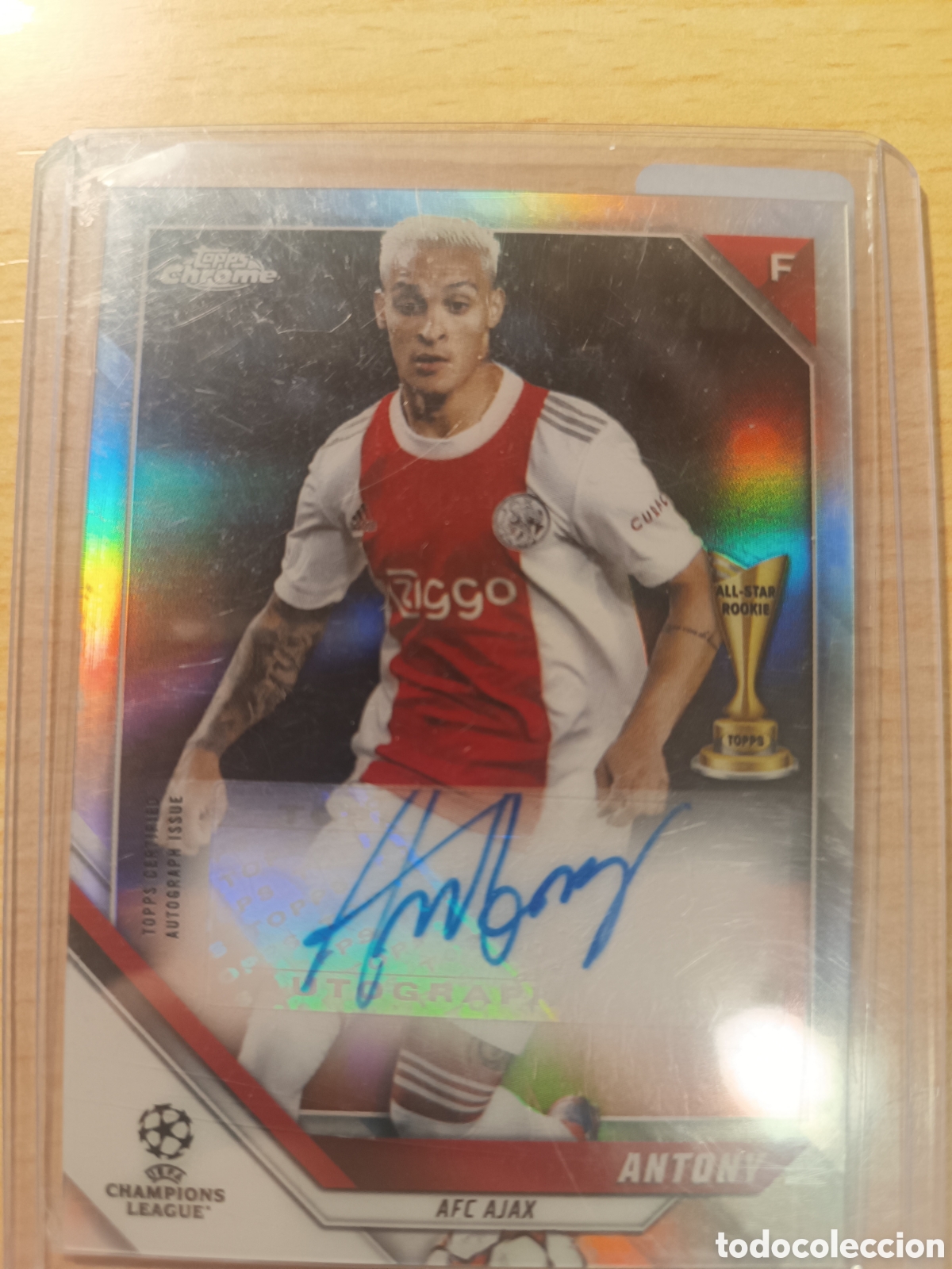Cromos de F&uacute;tbol: ANTONY AUT&Oacute;GRAFO ORIGINAL TOPPS CHROME 2022 2023 AJAX AUTO BETIS AUTOGRAPH