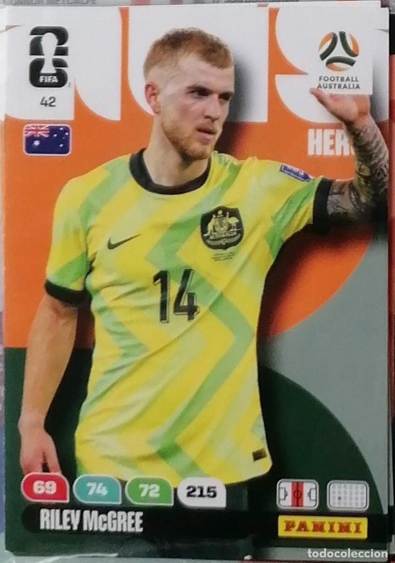Cromos de F&uacute;tbol: 42 RILEY McGREE Hero World Cup 2026 Adrenalyn XL Panini