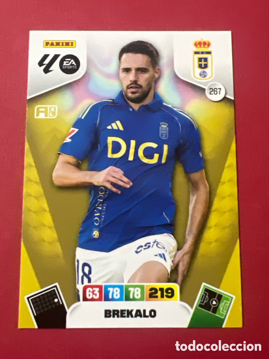 Cromos de F&uacute;tbol: C266. 267 BREKALO OVIEDO ADRENALYN LIGA 25 26 2025 2026 PANINI album