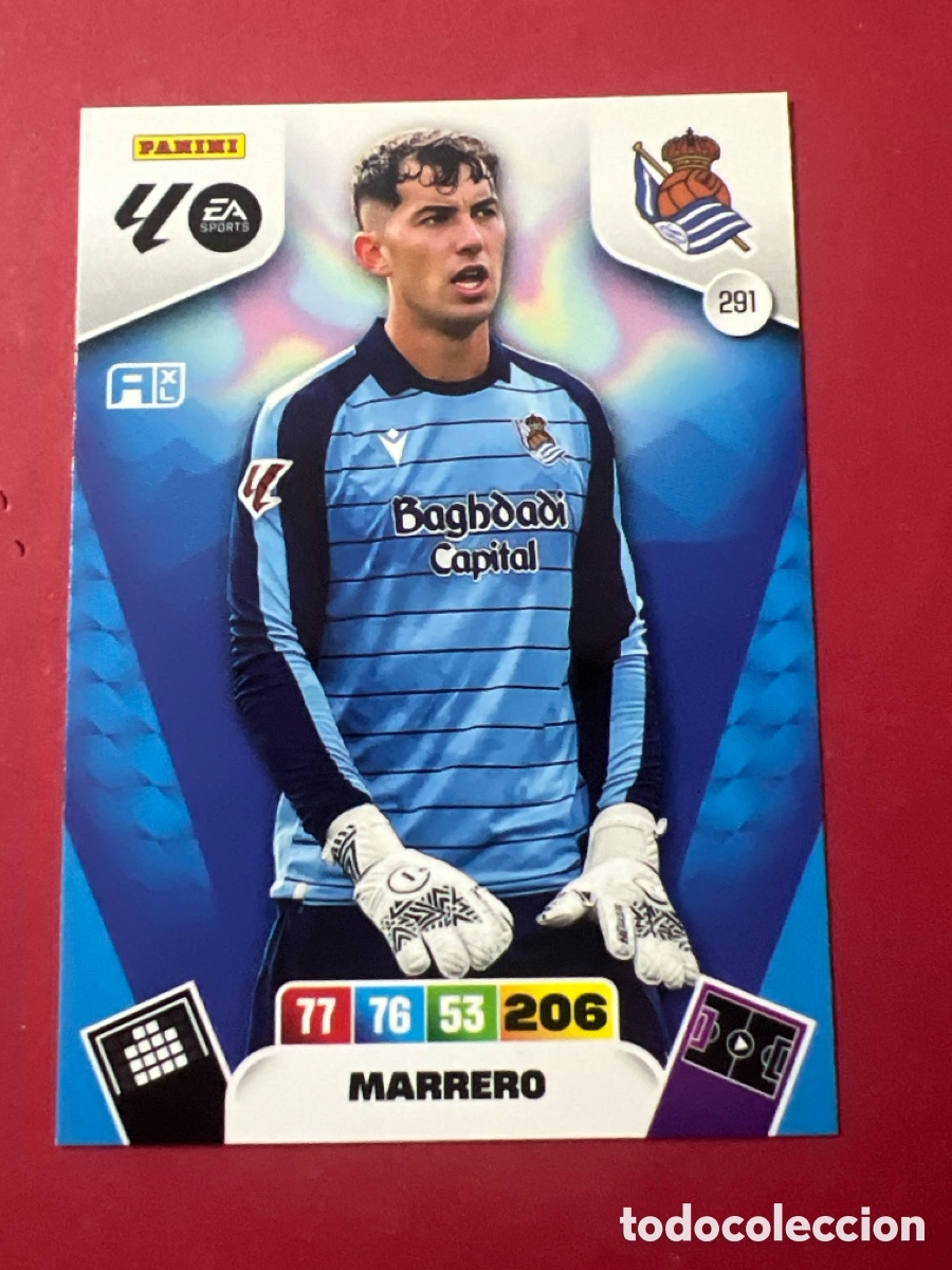 Cromos de F&uacute;tbol: C279. 291 MARRERO REAL SOCIEDAD ADRENALYN LIGA 25 26 2025 2026 PANINI album