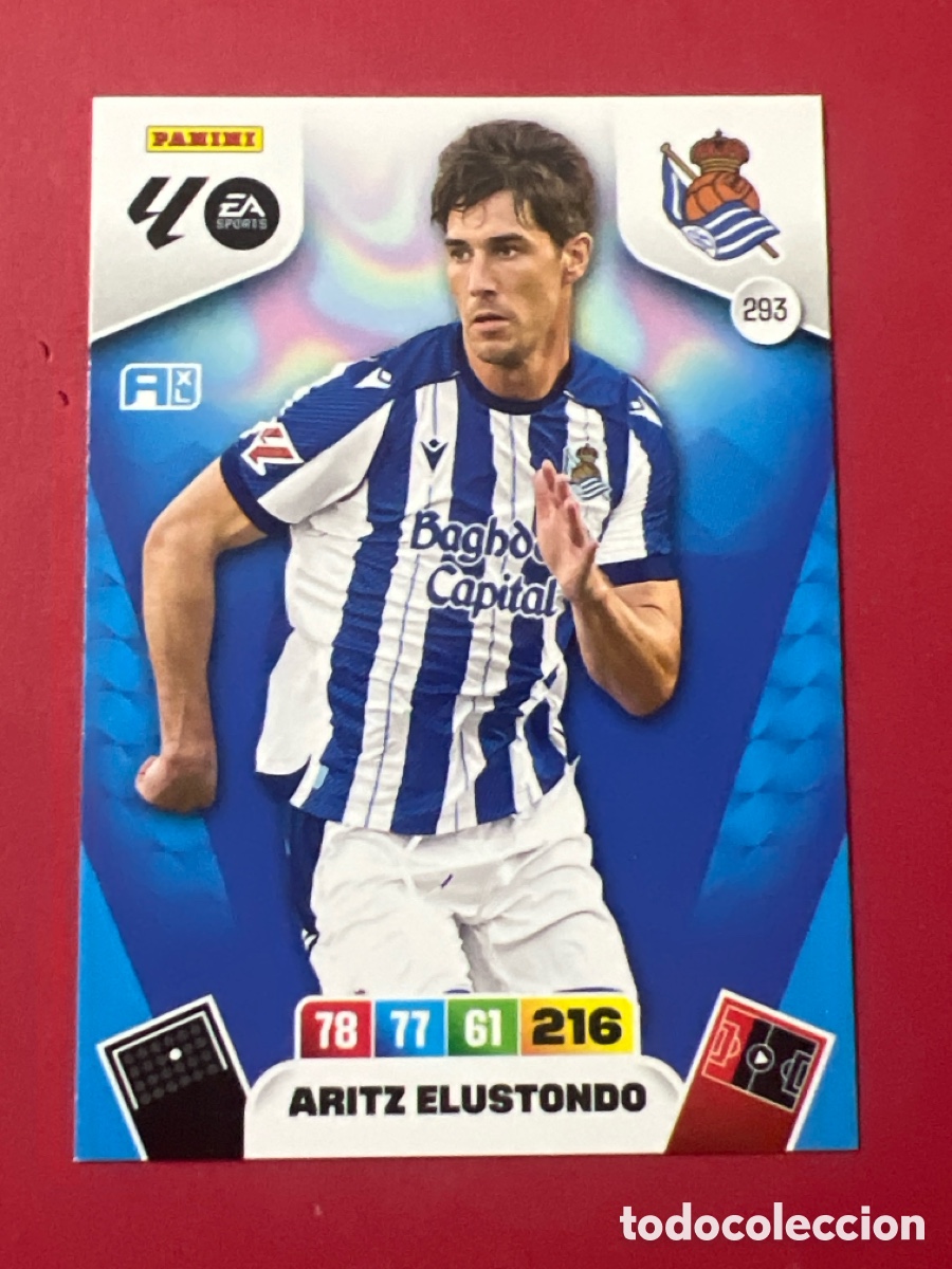 Cromos de F&uacute;tbol: C271. Aritz Elustondo n&uacute;mero 293 de la Real Sociedad cromo adrenalyn XL 25-26 2025-2026