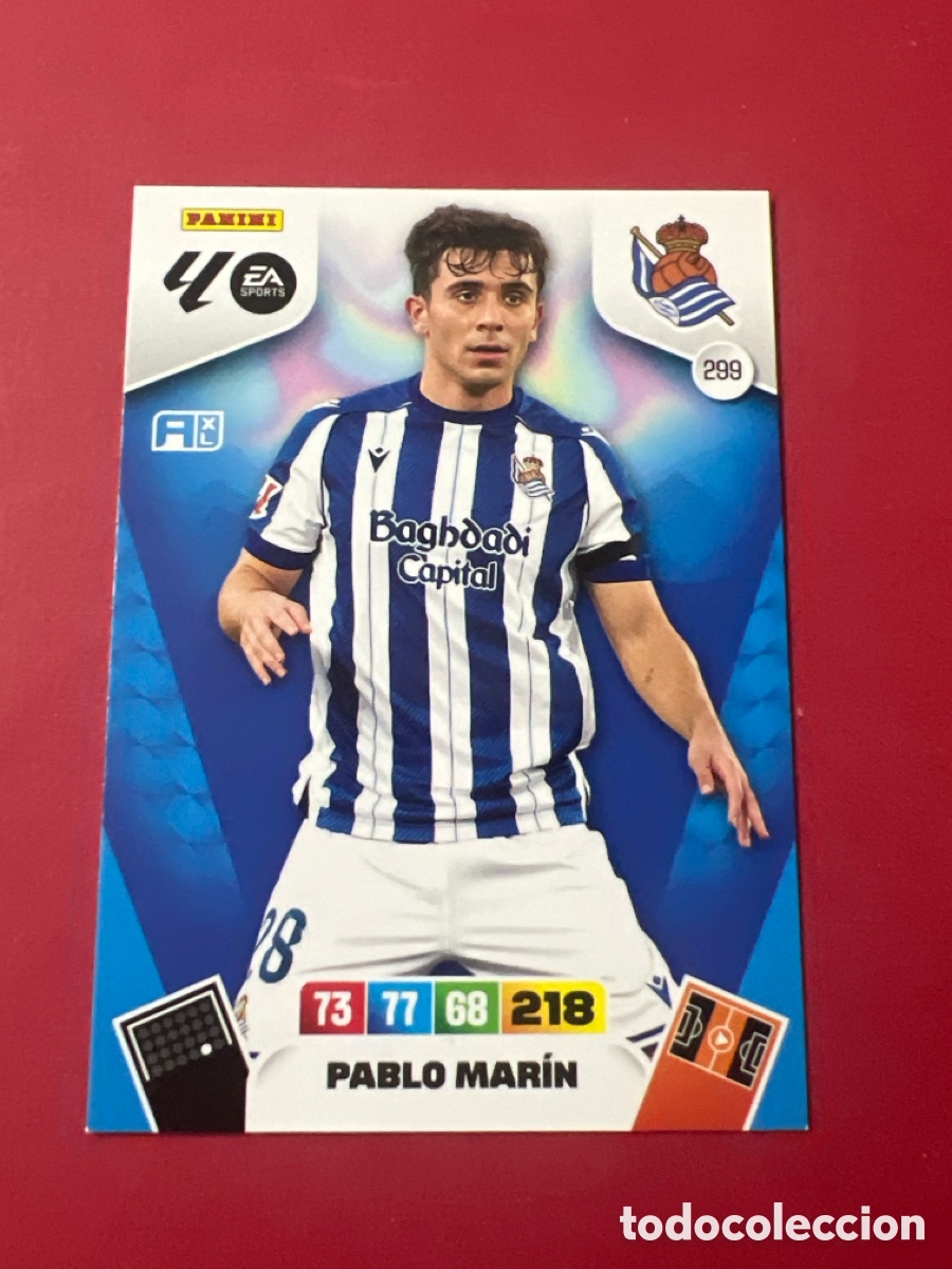 Cromos de F&uacute;tbol: C279. PANINI ADRENALYN - LIGA 2025-26 (25 - 26) - N&ordm; 299 - PABLO MAR&Iacute;N - R. SOCIEDAD