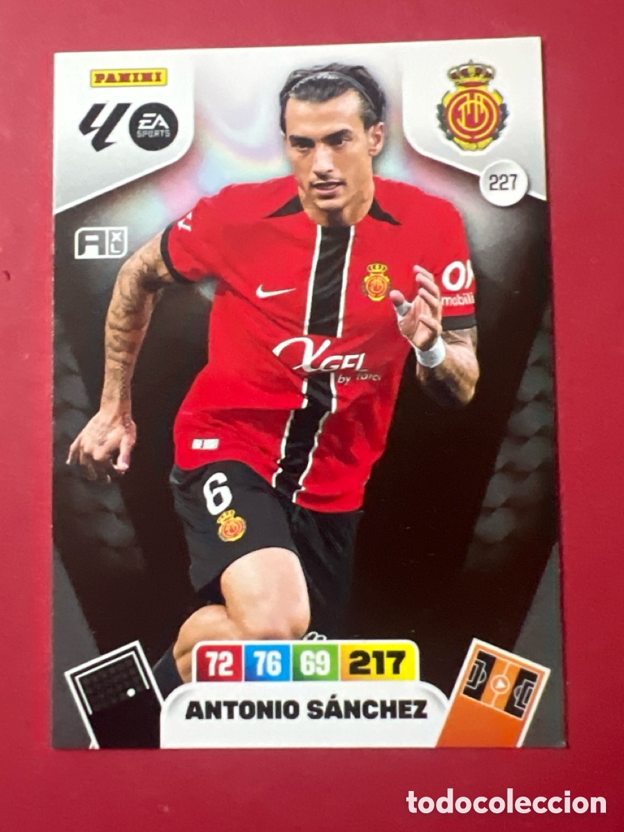 Cromos de F&uacute;tbol: C280. Antonio S&aacute;nchez n&uacute;mero 227 del Mallorca cromo adrenalyn XL 25-26 2025-2026