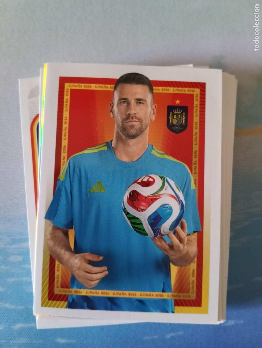 Figurine di Calcio: Cromo N&ordm;9 Espa&ntilde;a 2026 Carrefour // Unai Sim&oacute;n