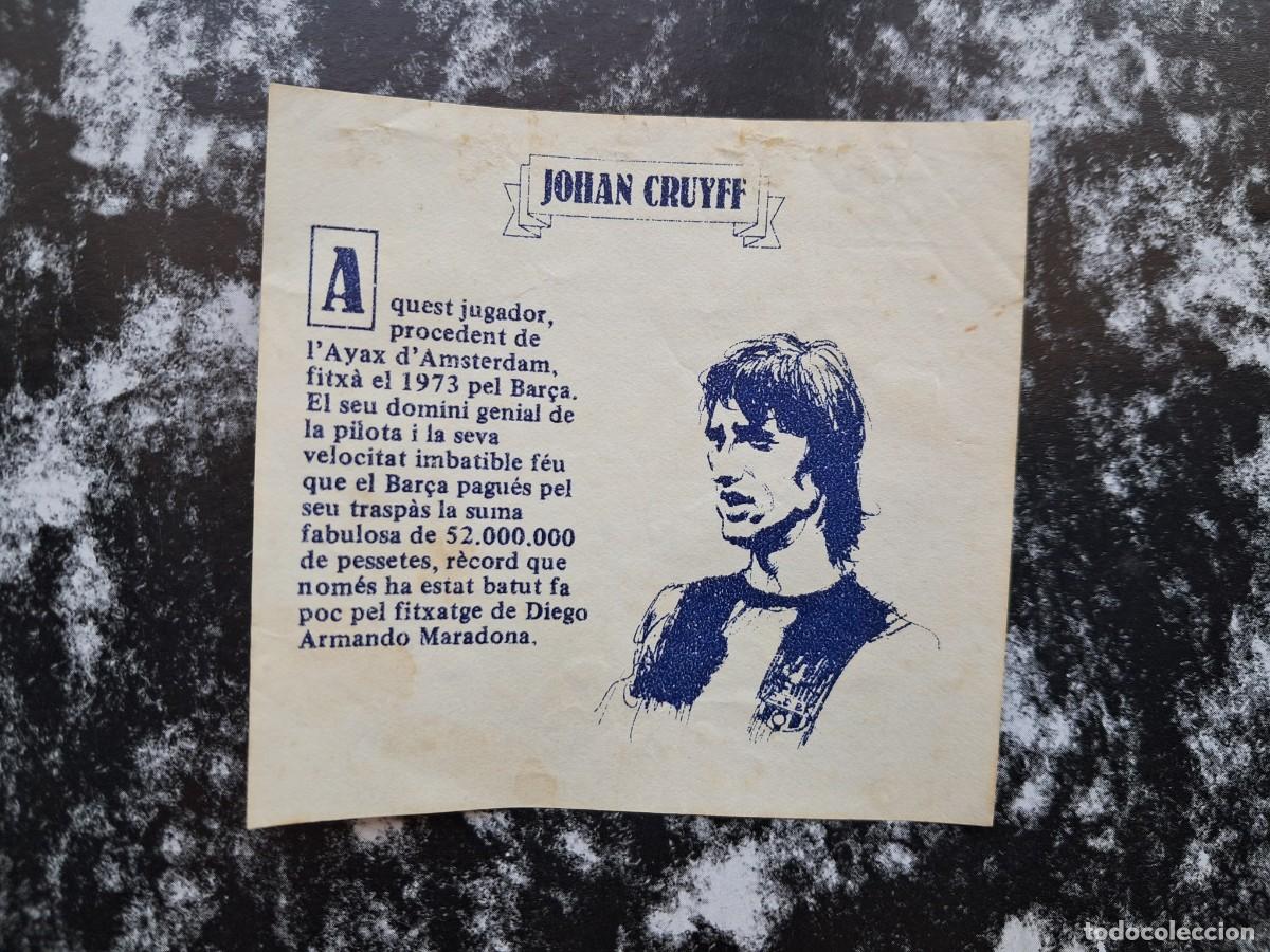 Cromos de Futebol: cromo envoltorio original caramelos bar&ccedil;a con, Johan Cruyff, a&ntilde;o 1983