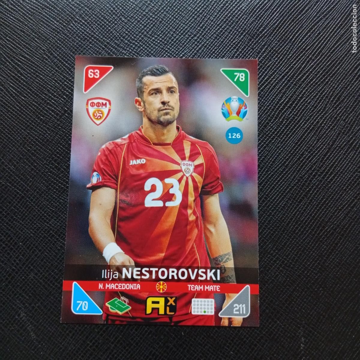 Cromos de F&uacute;tbol: 126 NESTOROVSKI MACEDONIA PANINI ADRENALYN XL UEFA EURO 2020 CROMO FUTBOL KICK OFF 2021 - A209 PG1