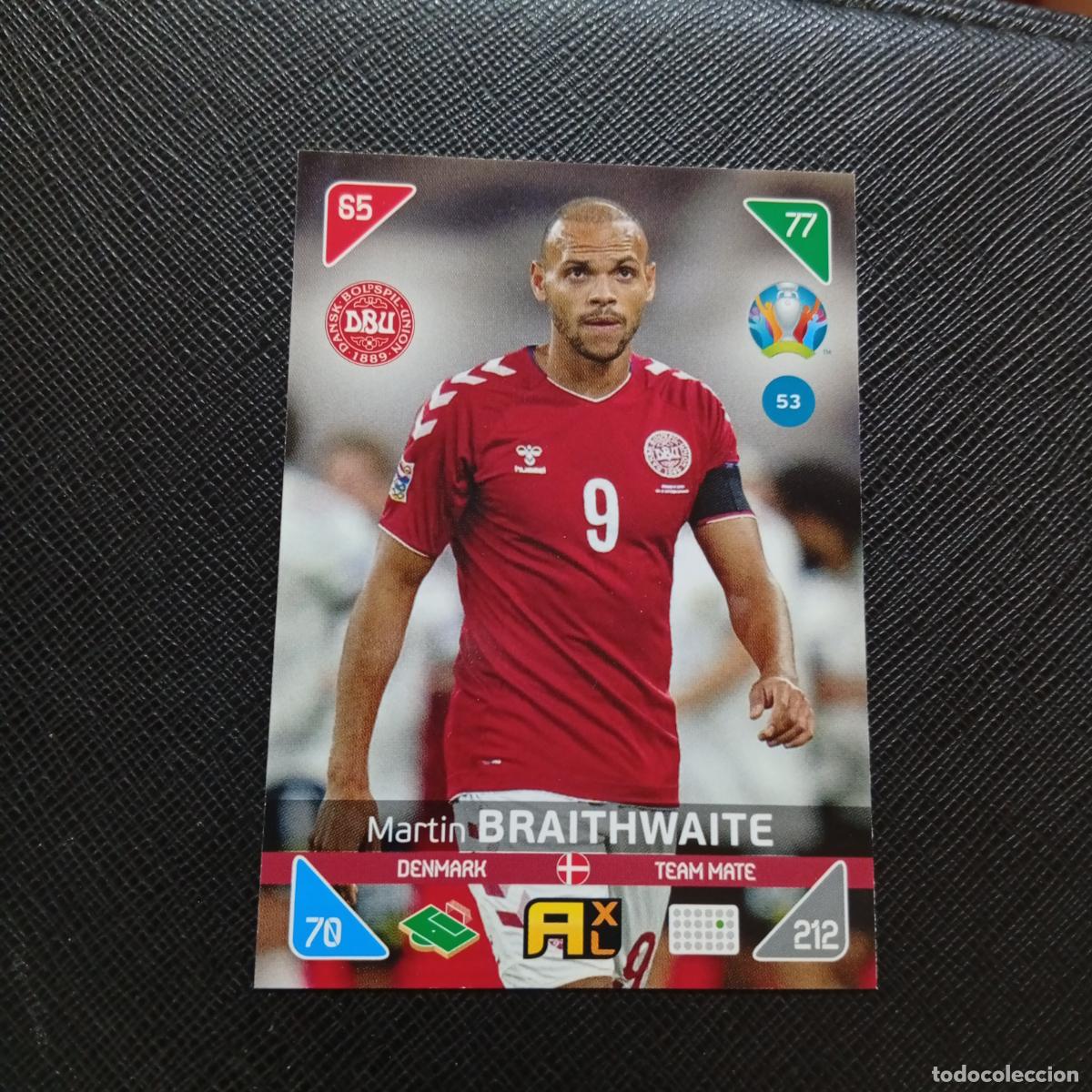 Cromos de F&uacute;tbol: 53 BRAITHWAITE DINAMARCA PANINI ADRENALYN XL UEFA EURO 2020 CROMO FUTBOL KICK OFF 2021 - A209 PG2
