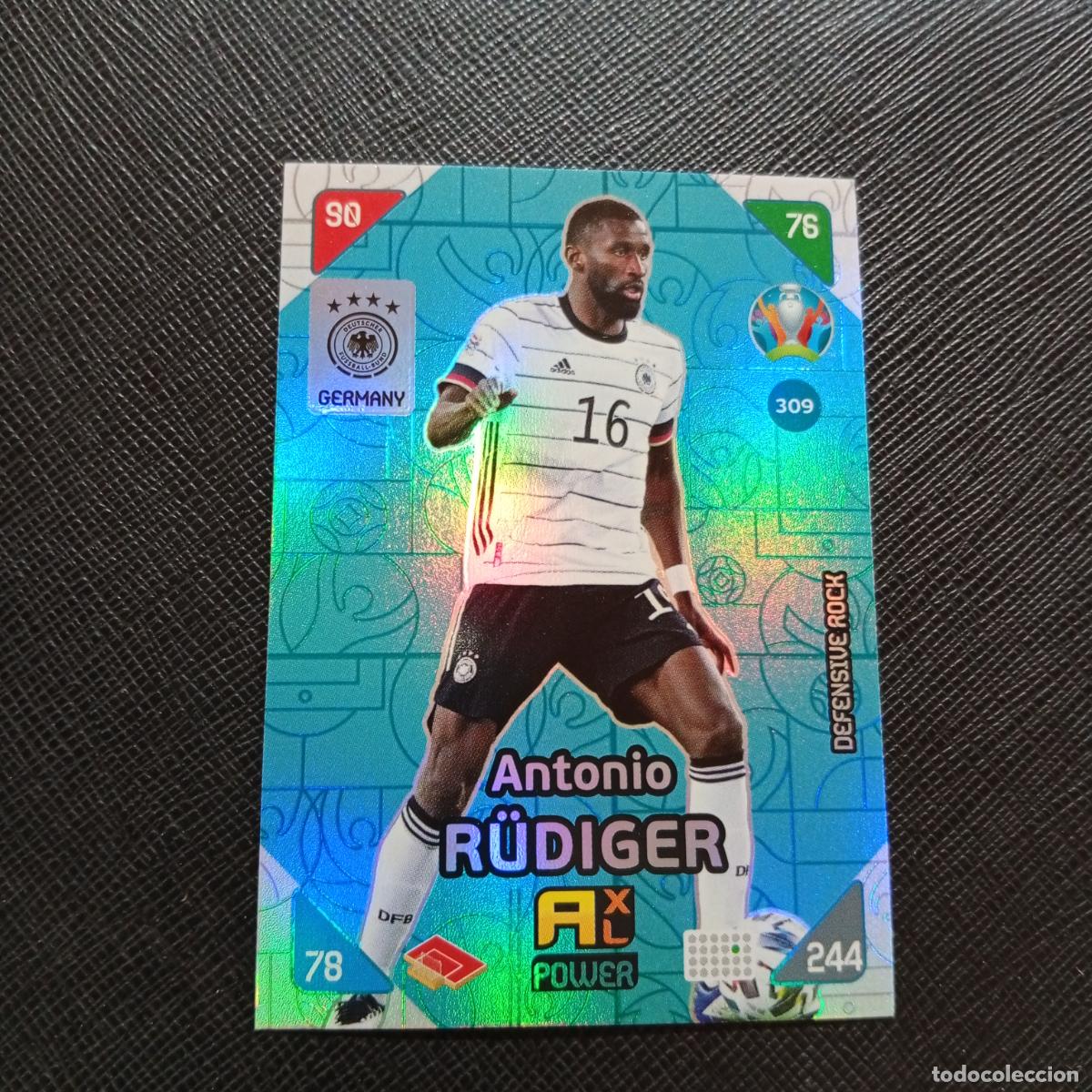 Cromos de f&uacute;tbol: 309 RUDIGER ALEMANIA PANINI ADRENALYN XL UEFA EURO 2020 CROMO FUTBOL KICK OFF 2021 - A209 PG6