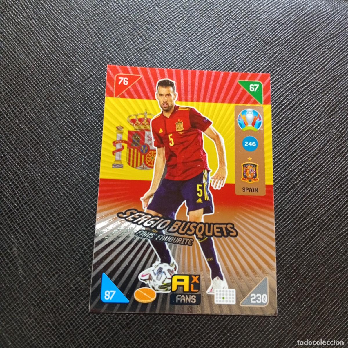 Cromos de f&uacute;tbol: 246 SERGIO BUSQUETS ESPA&Ntilde;A PANINI ADRENALYN XL UEFA EURO 2020 CROMO FUTBOL KICK OFF 2021 - A209 PG6