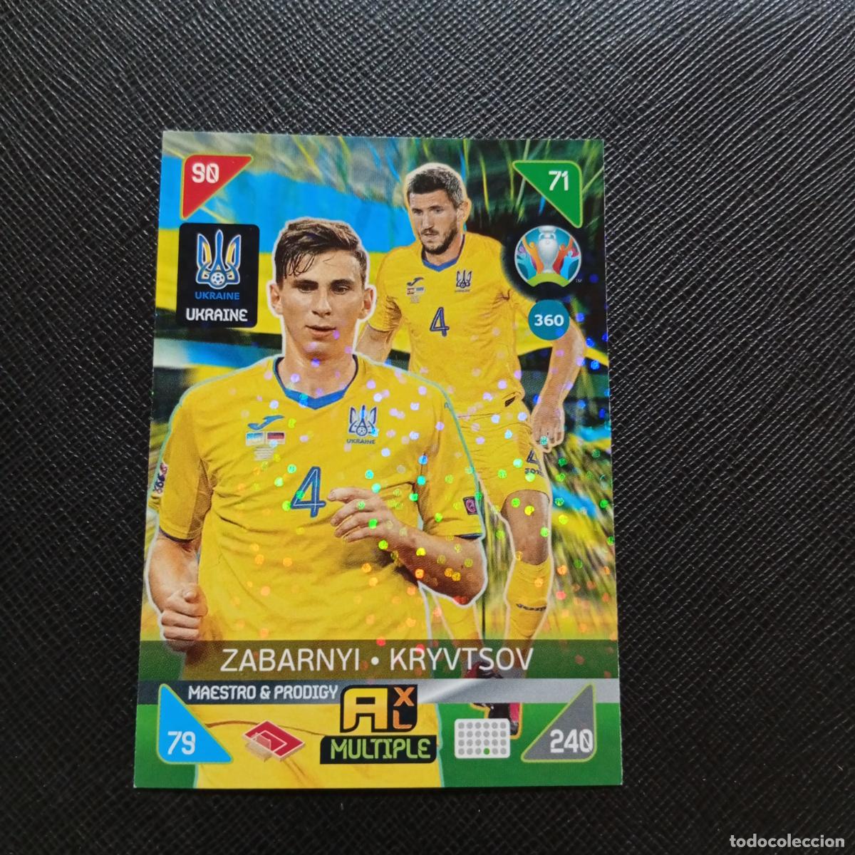 Cromos de f&uacute;tbol: 360 ZABARNYI KRYVTSOV PANINI ADRENALYN XL UEFA EURO 2020 CROMO FUTBOL KICK OFF 2021 - A209 PG7