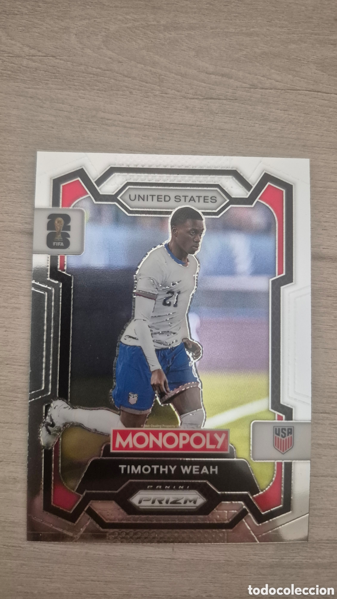 Cromos de f&uacute;tbol: Timothy Weah Panini Monopoly Prizm FIFA World Cup 2026