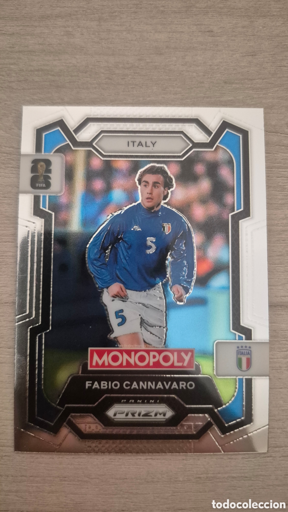 Cromos de f&uacute;tbol: Fabio Cannavaro Panini Monopoly Prizm FIFA World Cup 2026