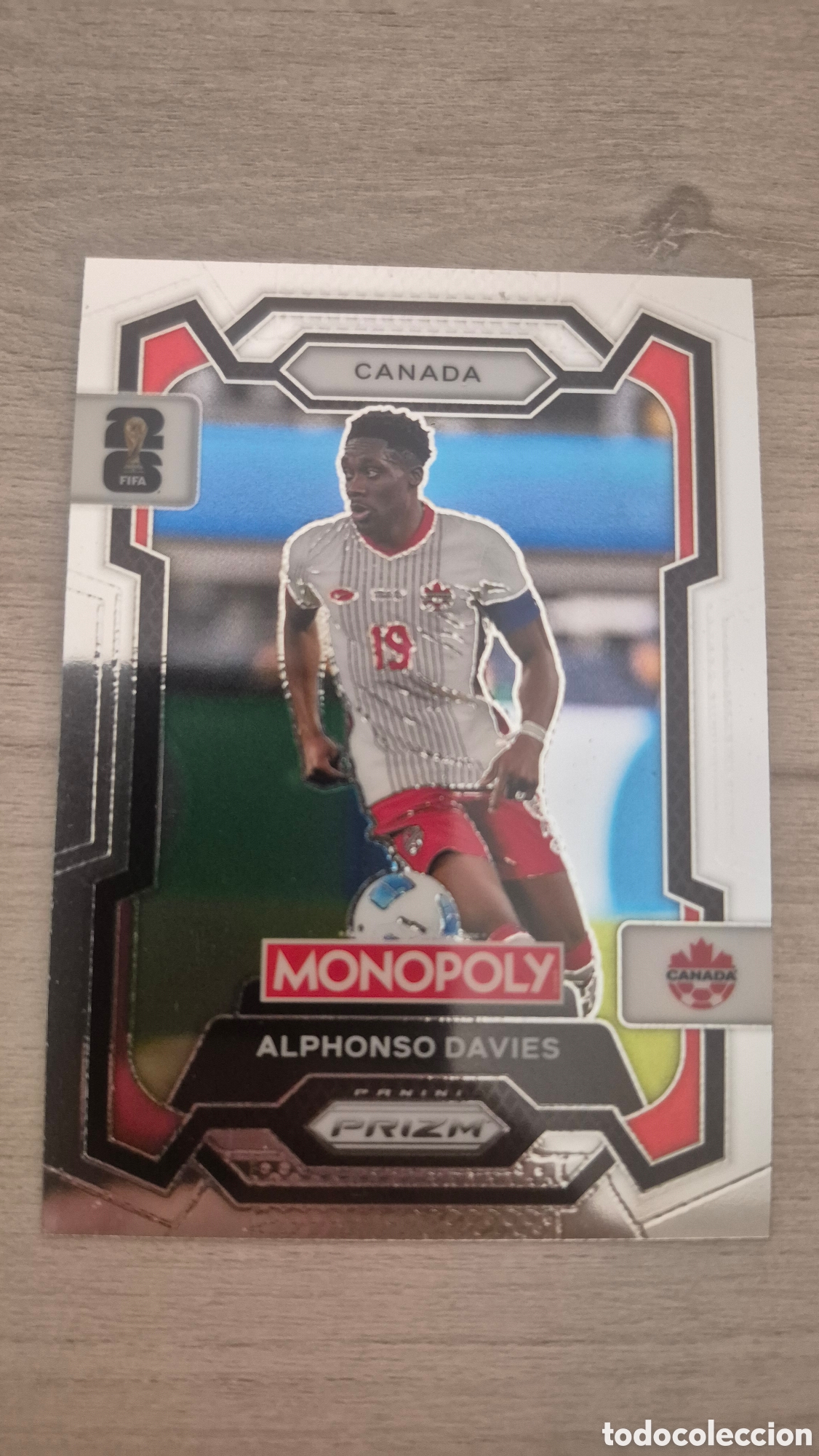 Cromos de F&uacute;tbol: Alphonso Davies Panini Monopoly Prizm FIFA World Cup 2026