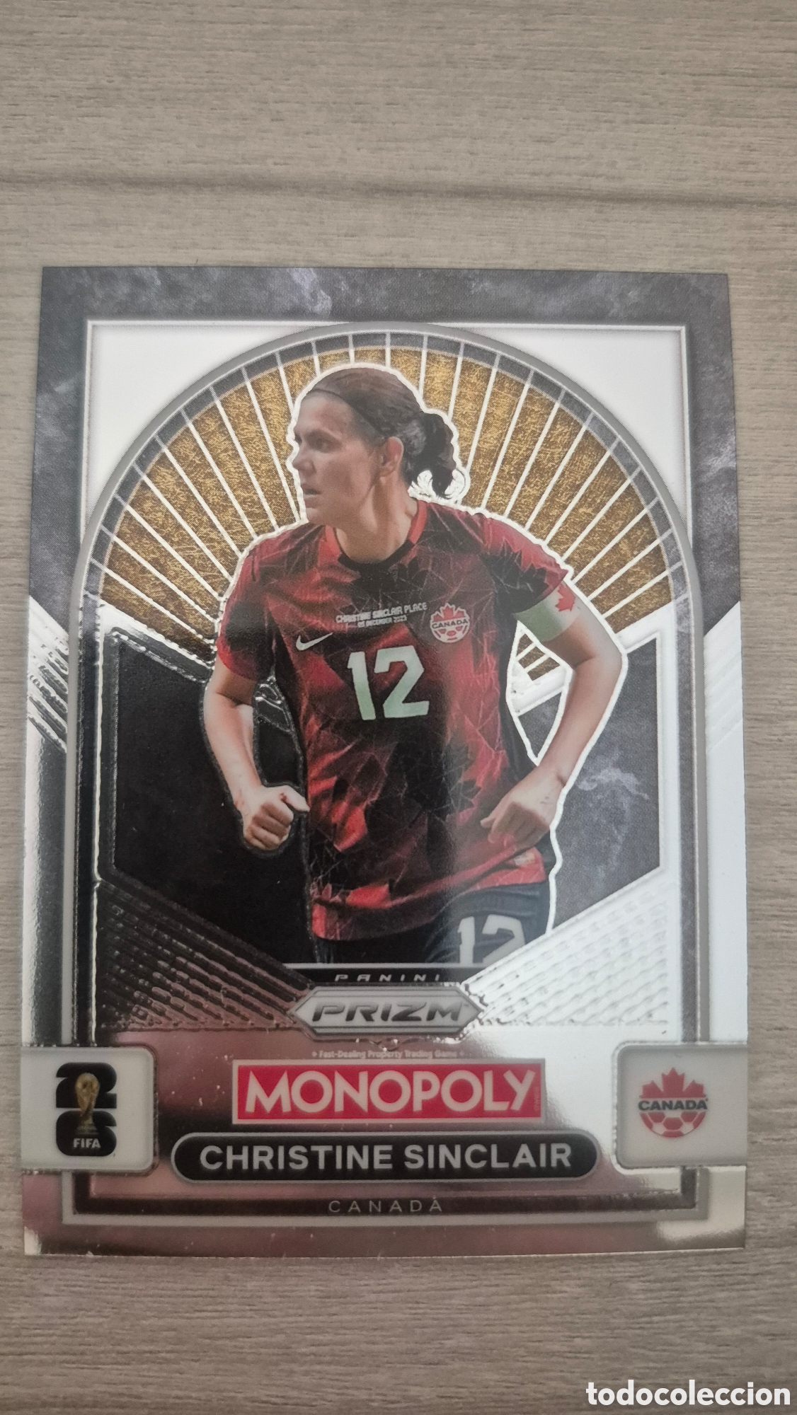 Cromos de F&uacute;tbol: Christine Sinclair Panini Monopoly Prizm FIFA World Cup 2026