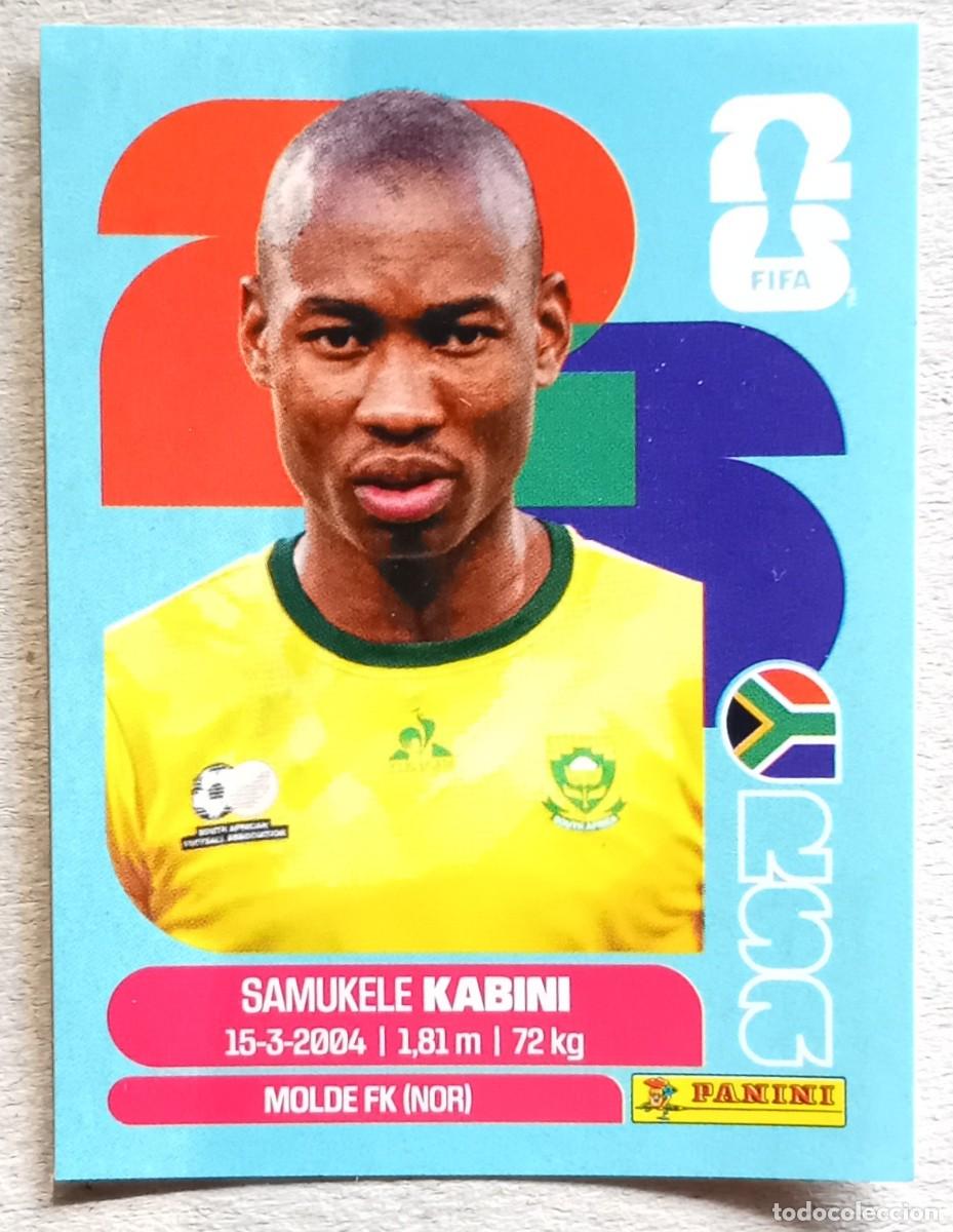 Cromos de F&uacute;tbol: Figurina Panini 2026 Cromo World Cup Usa Mundial 2026 Samukele Kabini South Africa n RSA 5
