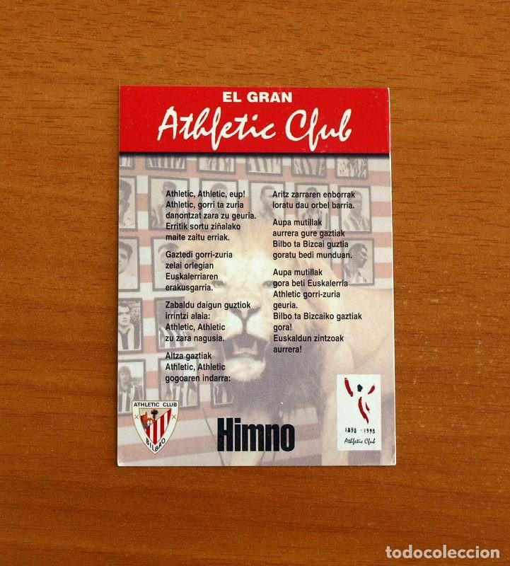 Cromos de F&uacute;tbol: Athletic de Bilbao - N&ordm; 16 Himno - El Gran Club Centenario - Panini Sports 1898-1998