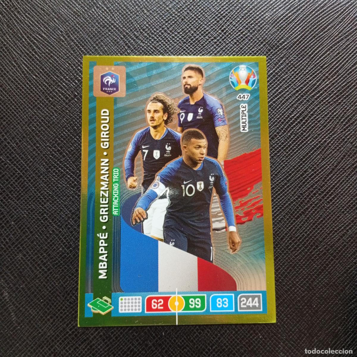 Cromos de Futebol: 447 GRIEZMANN MBAPPE FRANCIA PANINI ADRENALYN XL UEFA EURO 2020 CROMO FUTBOL 20- A209 PG9