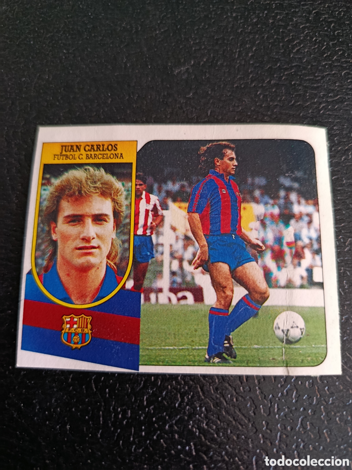 Cromos de F&uacute;tbol: ESTE 91-92 FICHAJE N&ordm;3 VERSION DIFICL JUAN CARLOS FC BARCELONA DESPEGADO