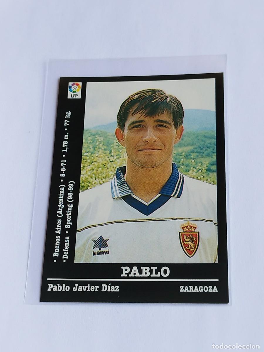 Cromos de F&uacute;tbol: PABLO #54 REAL ZARAGOZA - LA LIGA 2000 2001 - PANINI SPORTS 00 01 NUNCA PEGADO