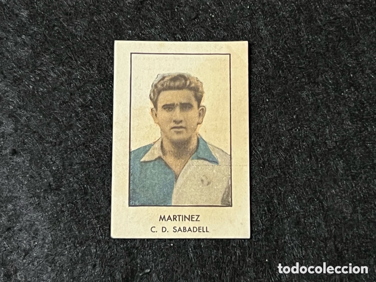 Cromos de F&uacute;tbol: CROMO MART&Iacute;NEZ CD SABADELL ALBUM FUT-BOL LIGA 1943-44 MANUFACTURAS OISEMEN, MOLINA DE SEGURA RARO.