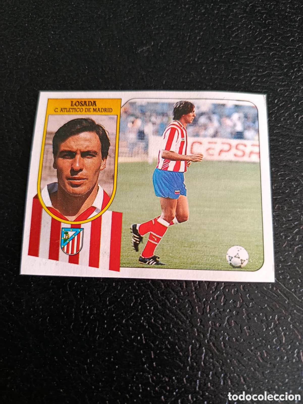 Cromos de F&uacute;tbol: LOSADA ATLETICO MADRID FICHAJE 17 CARTON LIGA ESTE 1991/92 91 92 RECUPERADO DESPEGADO