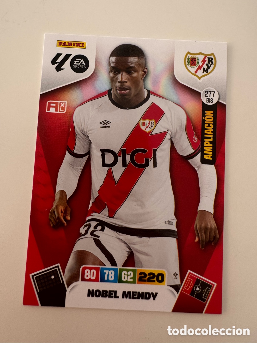 Cromos de F&uacute;tbol: PANINI ADRENALYN XL LIGA 2025-2026 25-26 &ndash; Nobel Mendy Rayo Vallecano N&ordm; 277 BIS