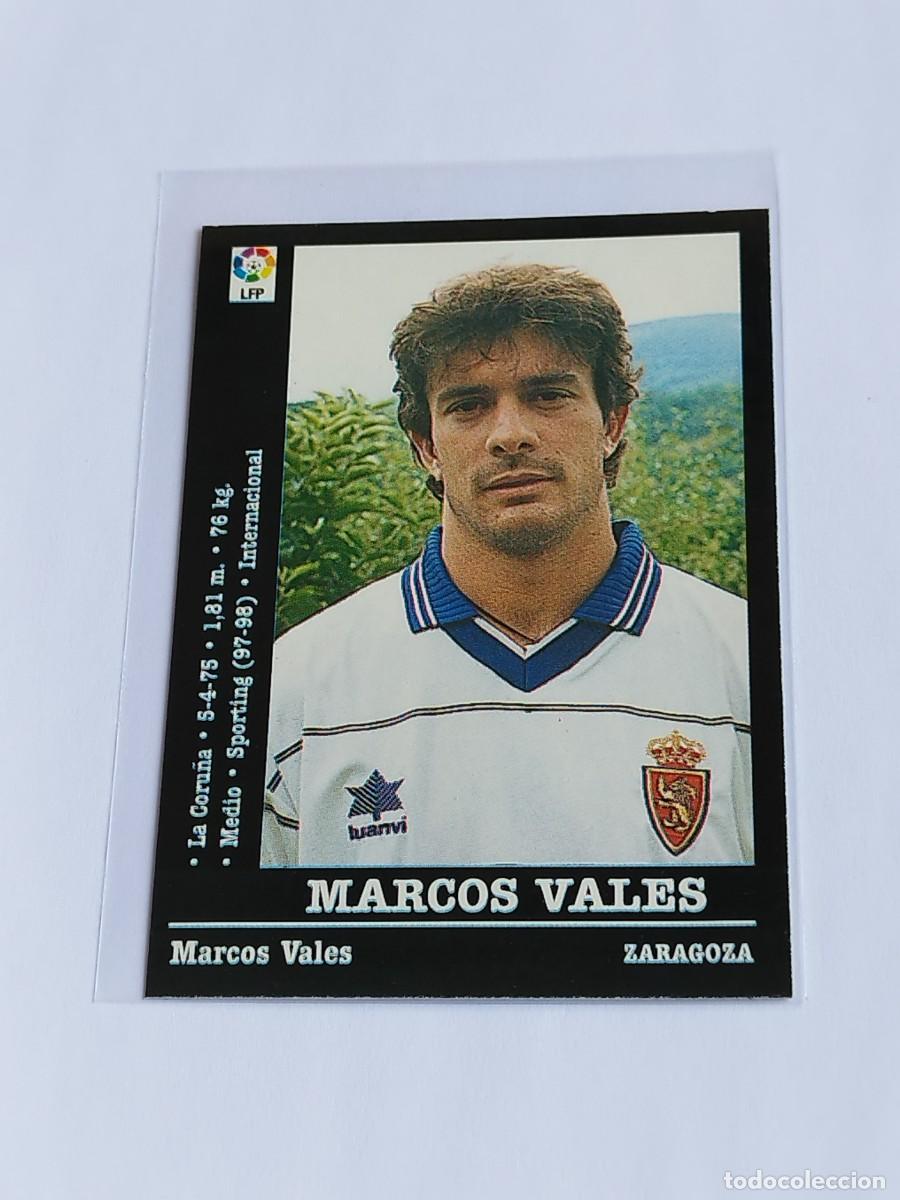 Cromos de F&uacute;tbol: MARCOS VALES #63 REAL ZARAGOZA - LA LIGA 2000 2001 - PANINI SPORTS 00 01 NUNCA PEGADO