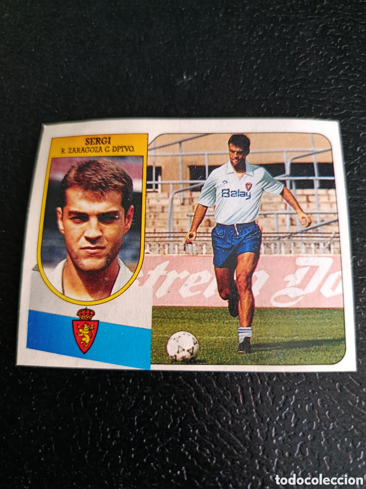 Fu&szlig;ball-Sticker: Sergi fichaje 7 Zaragoza este 1991 1992 91 92 despegado
