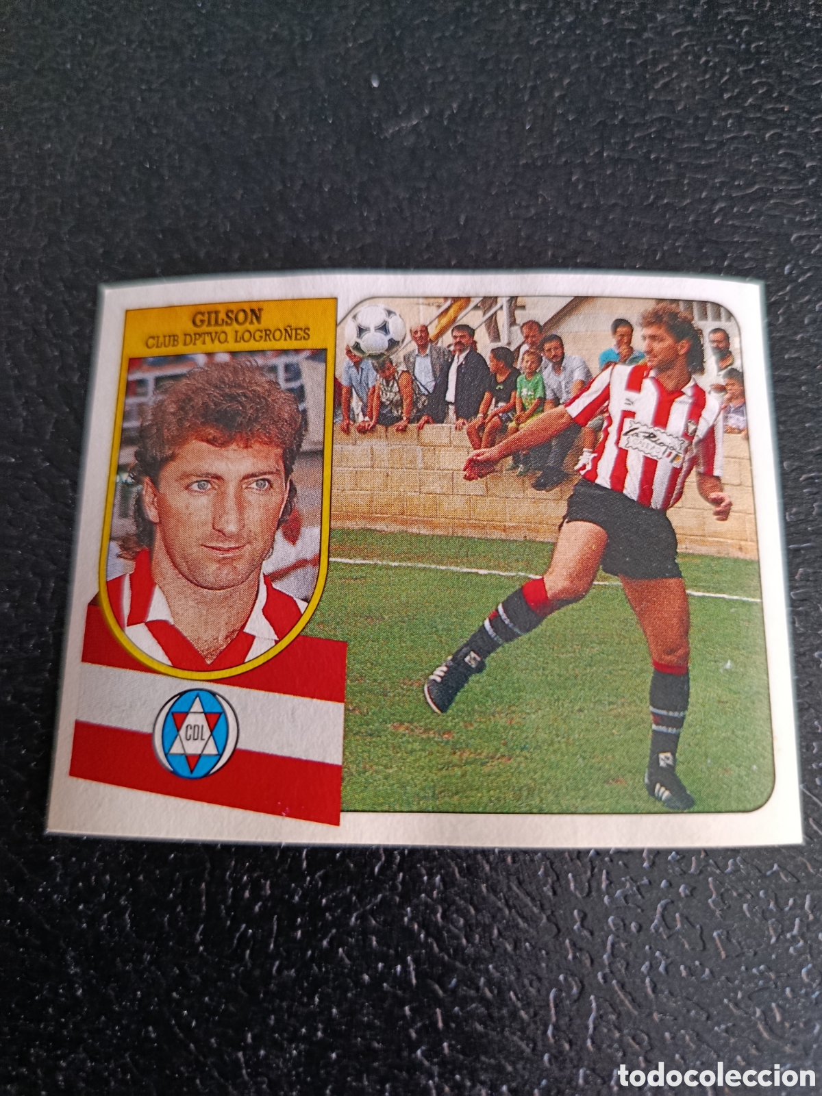 Cromos de F&uacute;tbol: GILSON LOGRO&Ntilde;ES BAJA LIGA ESTE 1991/92 91 92 CARTON DESPEGADO