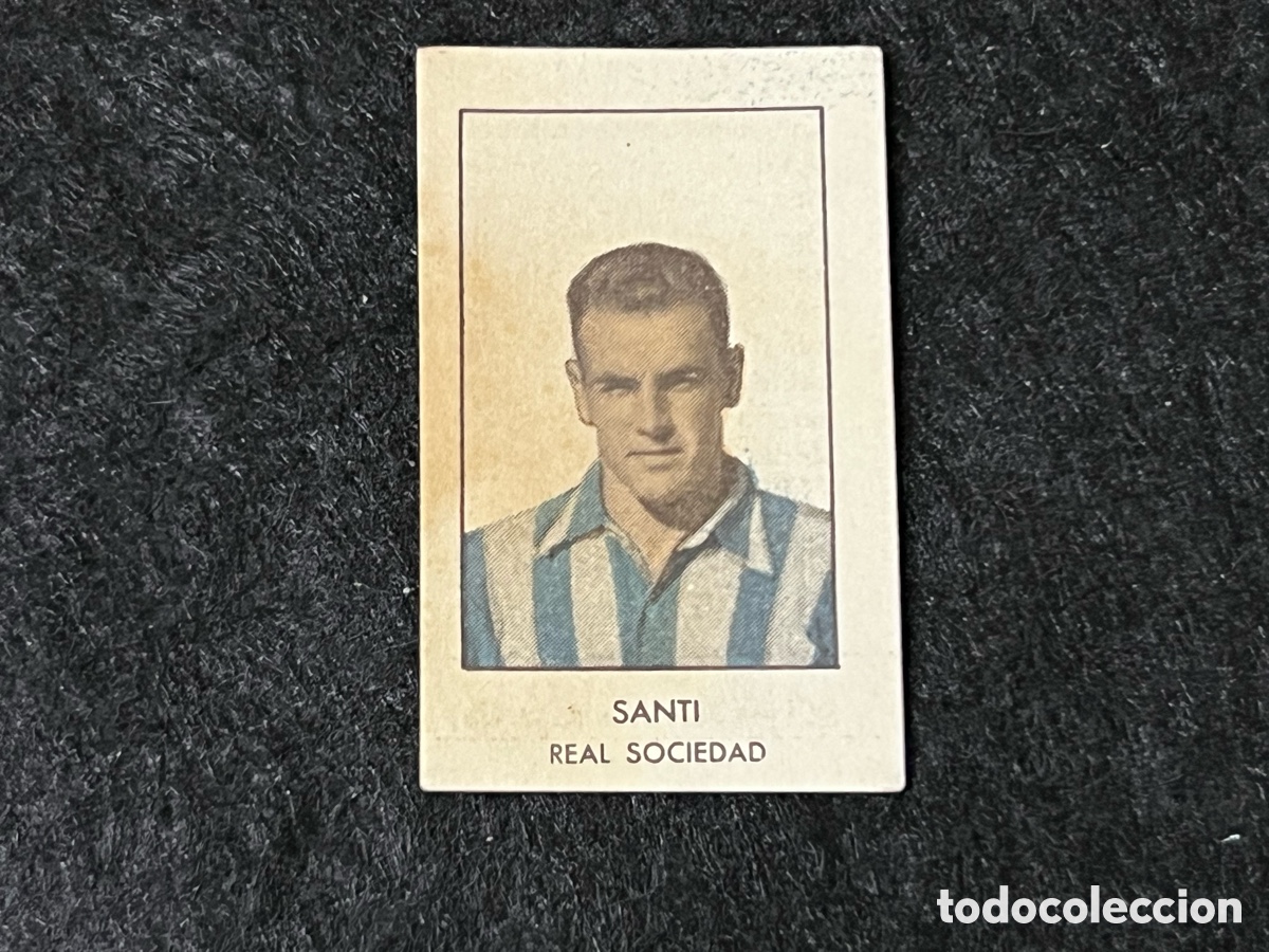 Cromos de F&uacute;tbol: CROMO SANTI REAL SOCIEDAD ALBUM FUT-BOL LIGA 1943-44 MANUFACTURAS OISEMEN, MOLINA DE SEGURA RARO.